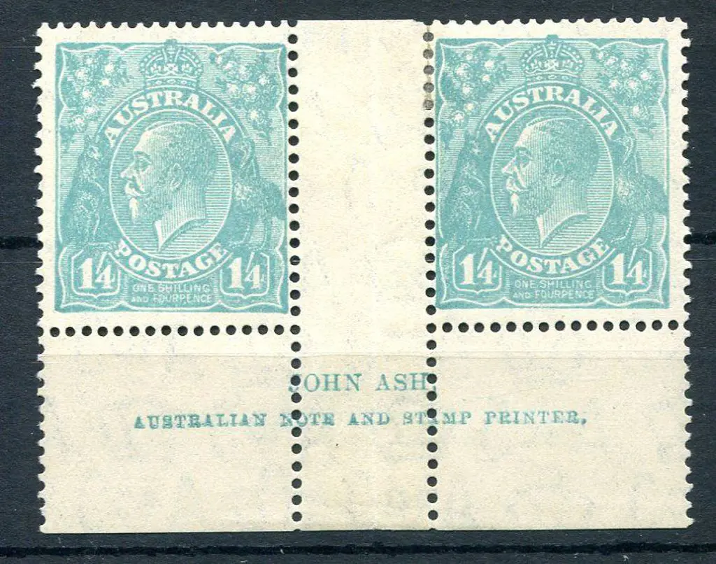 1931-36 CofA Watermark 1/4d greenish-blue John Ash ... Image 1++