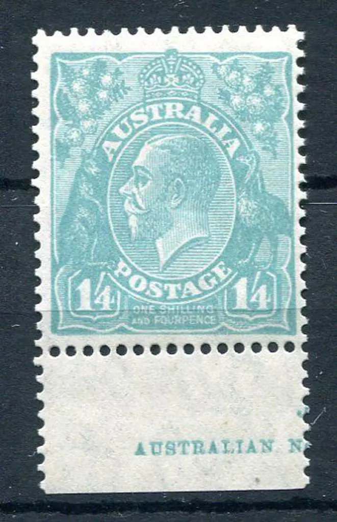 1931-36 CofA Watermark 1/4d greenish-blue bottom ... Image 1++