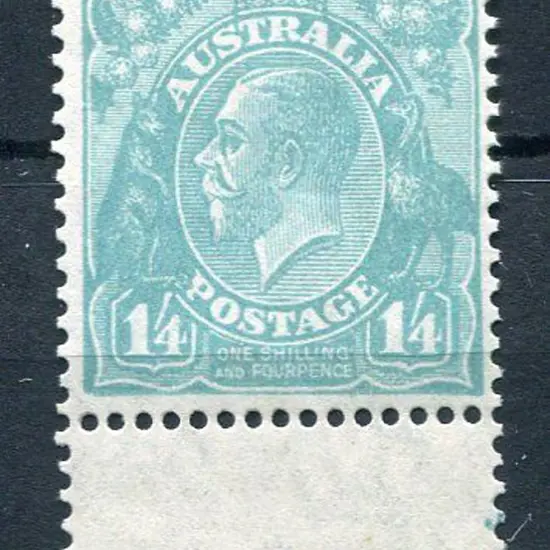 1931-36 CofA Watermark 1/4d greenish-blue bottom ...