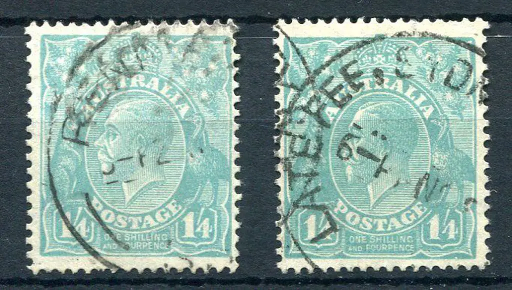 1931-36 CofA Watermark 1/4d greenish-blue with ... Image 1++