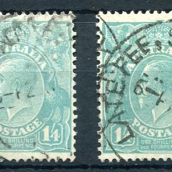 1931-36 CofA Watermark 1/4d greenish-blue with ...