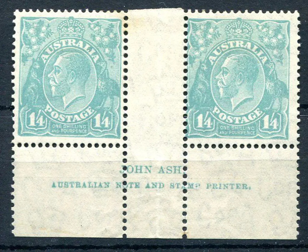 1931-36 CofA Watermark 1/4d greenish-blue imprint ... Image 1++
