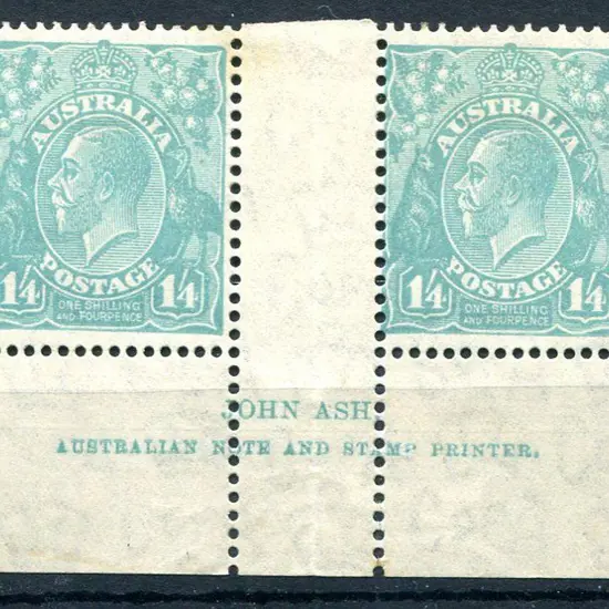 1931-36 CofA Watermark 1/4d greenish-blue imprint ...