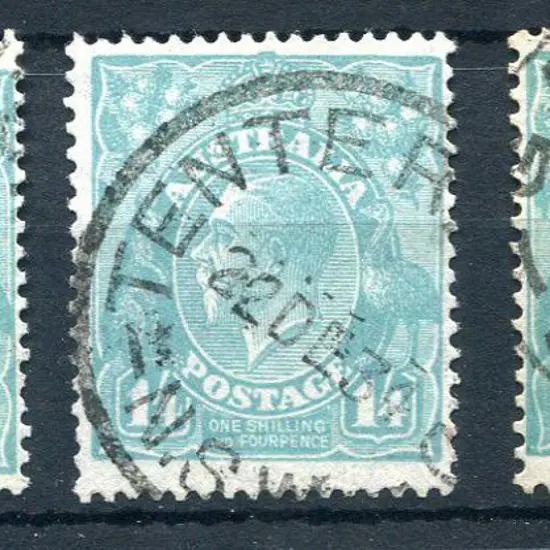 1931-36 CofA Watermark 1/4d turquoise-blue x 3 ...