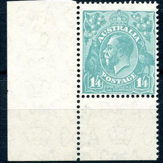 1931-36 CofA Watermark 1/4d turquoise-blue lower ...