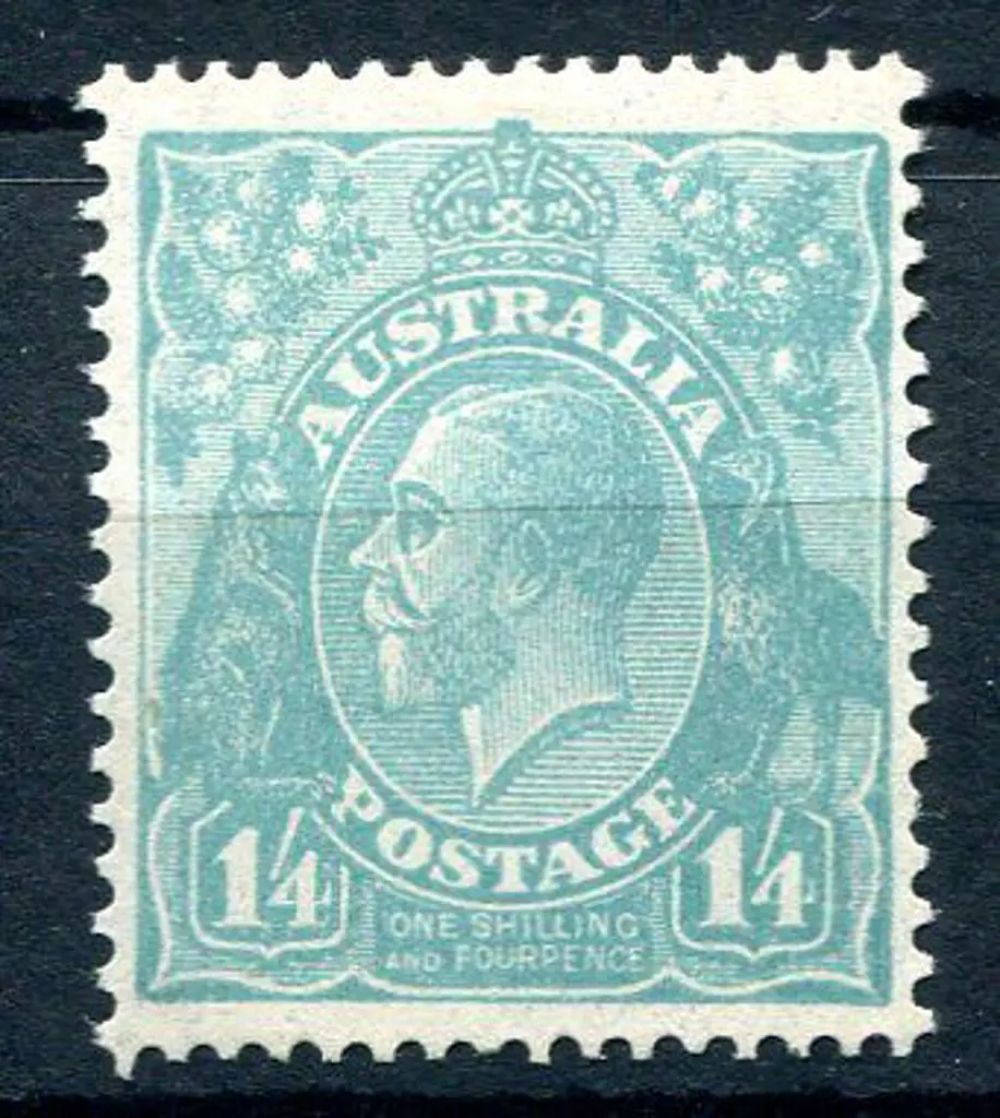 1931-36 CofA Watermark 1/4d turquoise-blue. MLH ... Image 1++