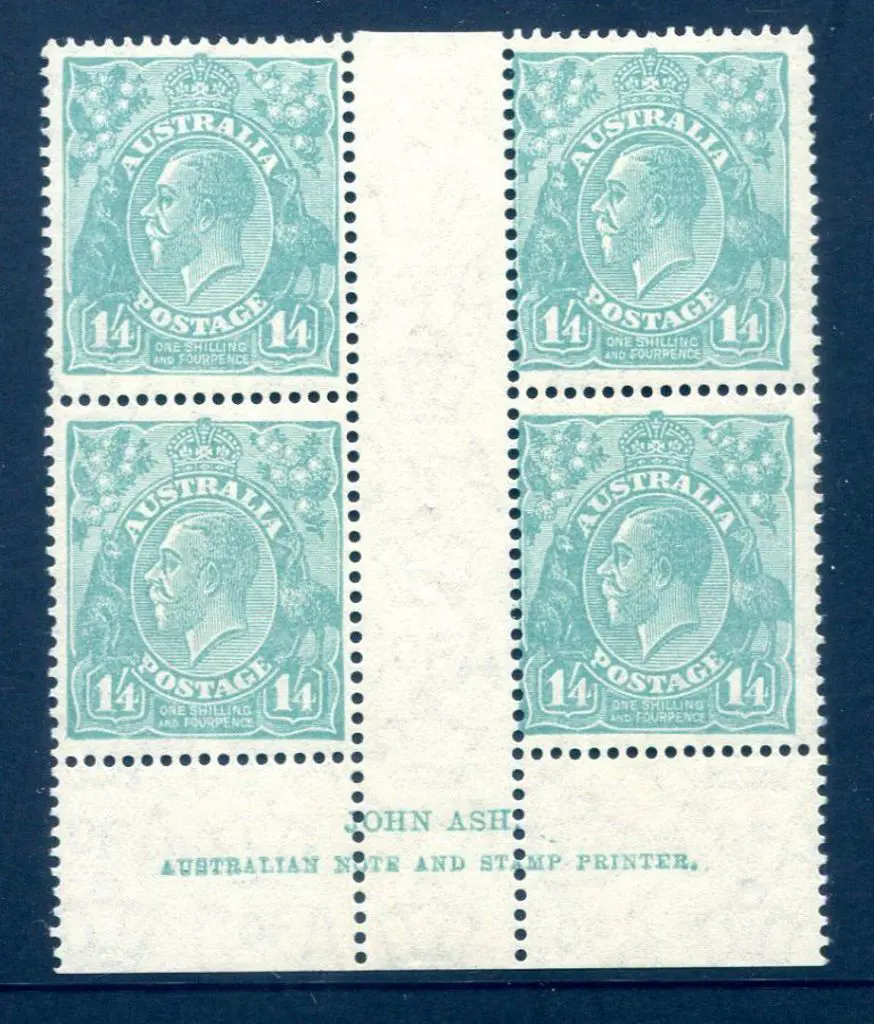 1931-36 CofA Watermark 1/4d turquoise-blue John ... Image 1++