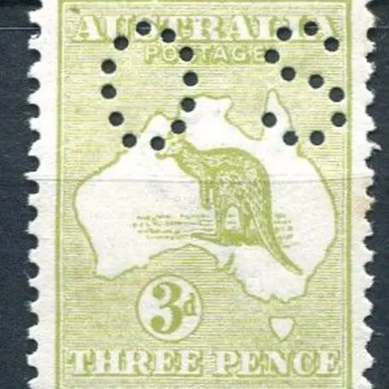 1913 3d olive-green, Die I perfined small "OS" ...