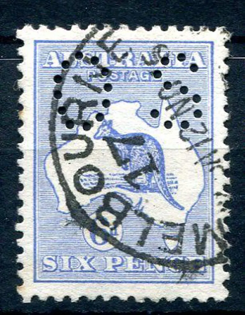1913 6d blue with "white flaw I shading below ... Image 1++