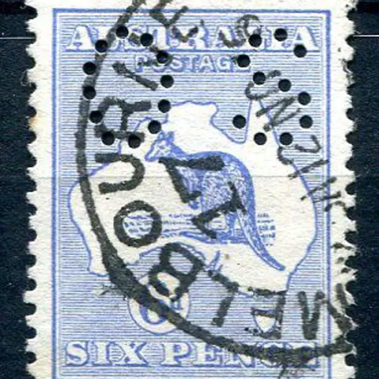 1913 6d blue with "white flaw I shading below ...