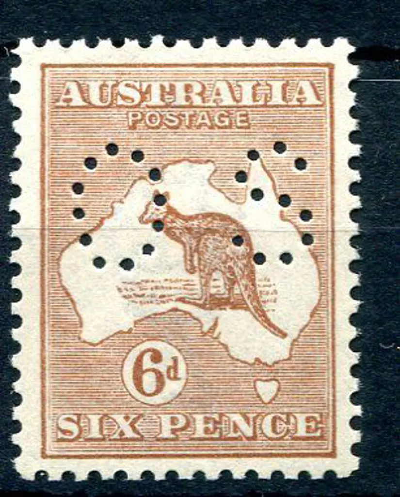 1915/28 6d chestnut, 3rd wmk, Die IIB perfined ... Image 1++