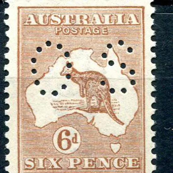 1915/28 6d chestnut, 3rd wmk, Die IIB perfined ...