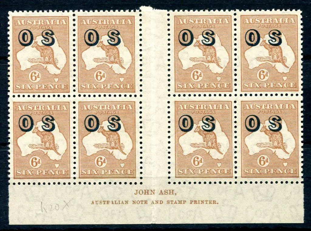 1931/47 6d pale chestnut, CofA wmk, Plate 4 Ash ... Image 1++