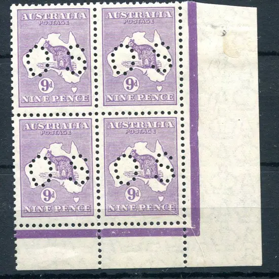 1929/30 9d pale violet Die IIB, SMW perfined "OS" ...