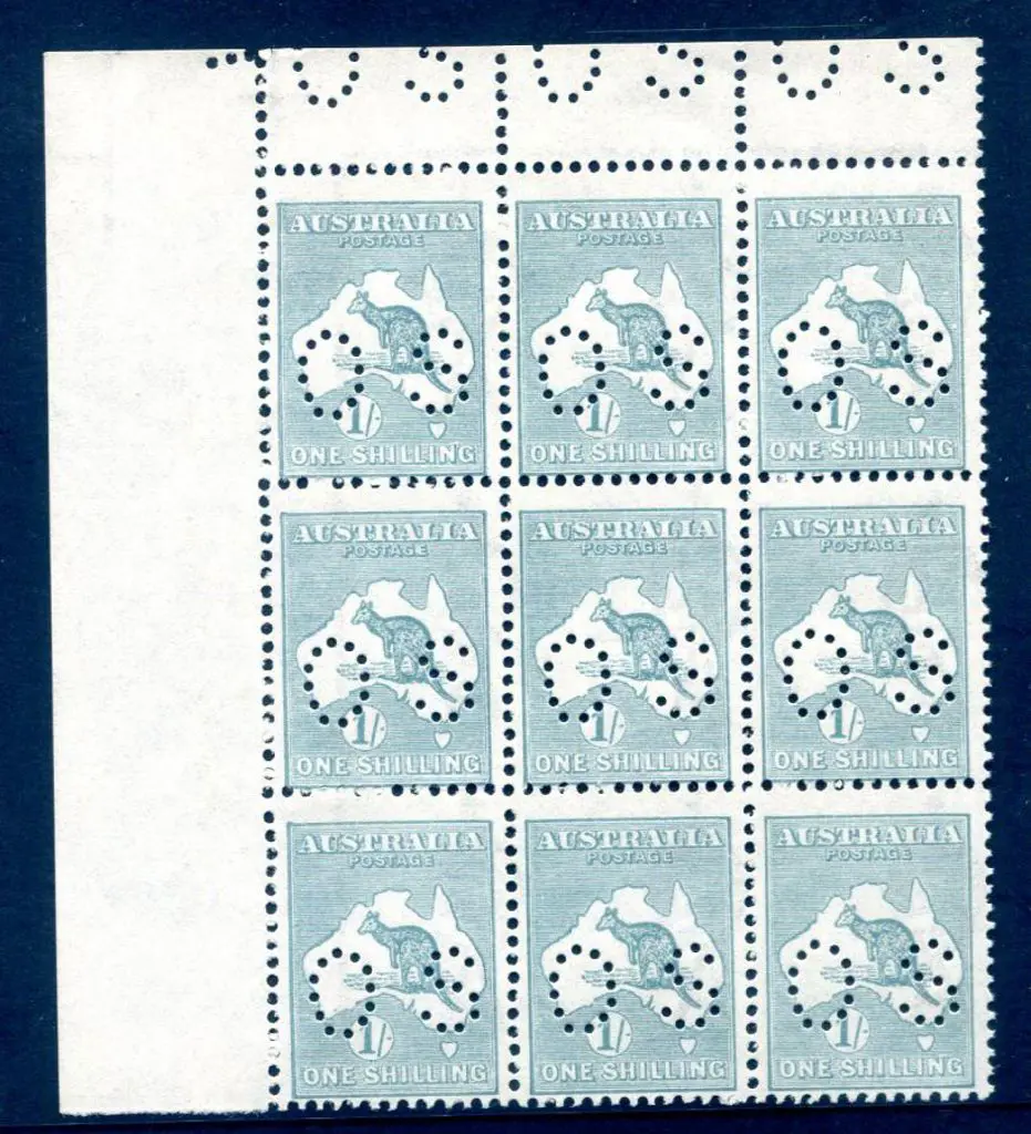 1915/28 1/- dull blue-green, 3rd wmk Die IIB ... Image 1++