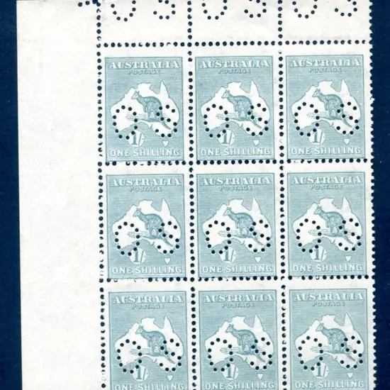 1915/28 1/- dull blue-green, 3rd wmk Die IIB ...