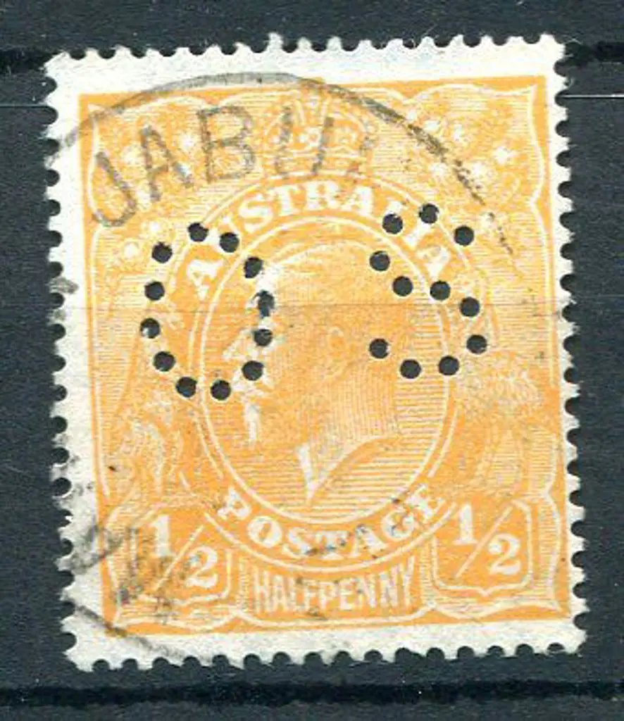 1926/30 ½d pale orange KGV, SMW, perf. 14 perfined ... Image 1++
