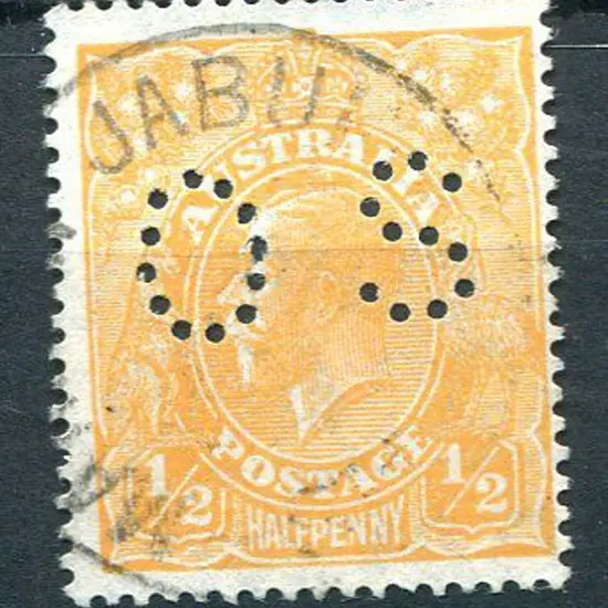 1926/30 ½d pale orange KGV, SMW, perf. 14 perfined ...