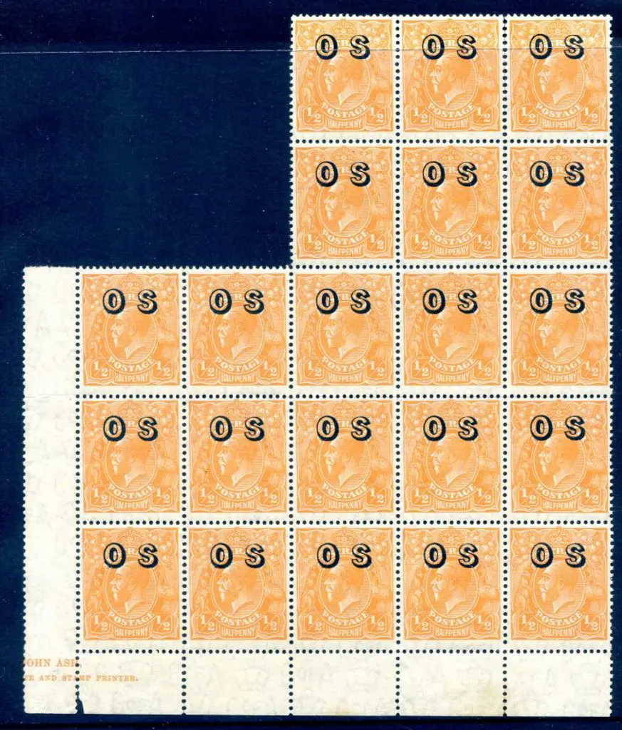 1931/36 ½d orange, CofA wmk in irregular Plate 8 ... Image 1++