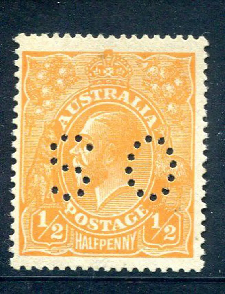 1914/20 ½d orange on single wmk coarse mesh paper ... Image 1++