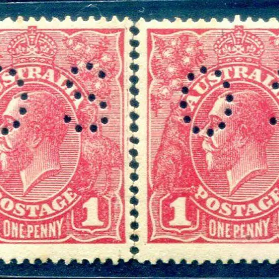 1914/20 1d carmine-rose KGV single wmk Die I, Die ...
