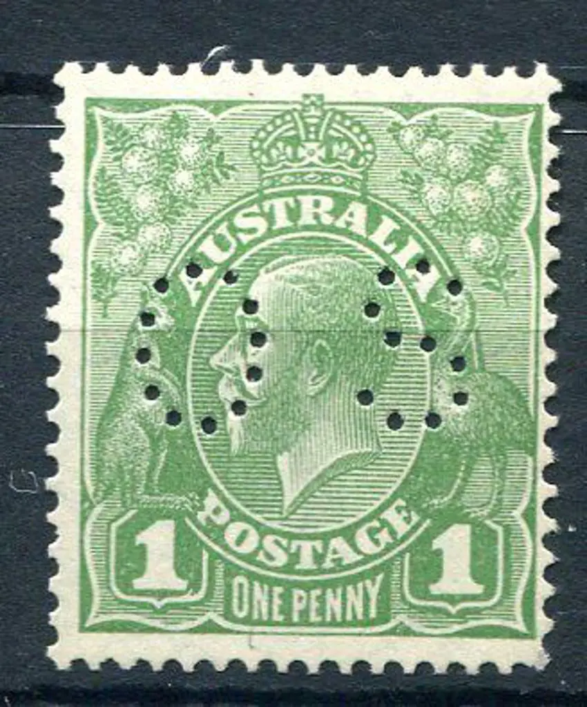 1926/30 1d pale green, Die II, SMW perf. 13½x12½ ... Image 1++