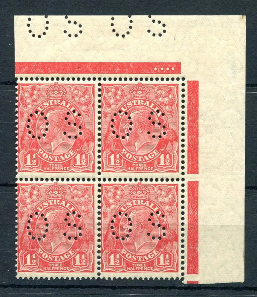 1926/30 1½ red, SMW perf. 13½x12½, plate 4 dot ... Image 1++