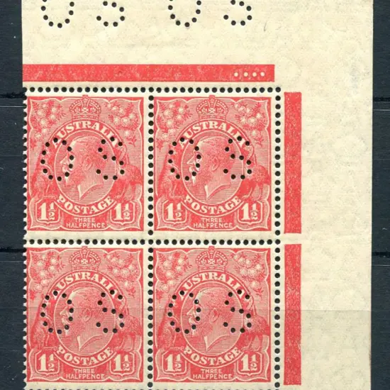 1926/30 1½ red, SMW perf. 13½x12½, plate 4 dot ...
