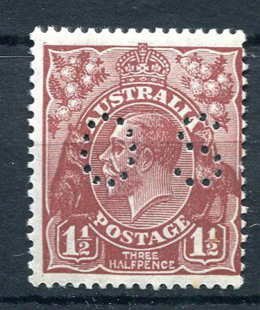 1926/30 1½d red-brown, SMW perf. 13½x12½ perfined ... Image 1++
