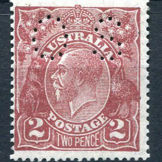 1926/30 2d red-brown fine perfined "OS". MUH. ACSC ...