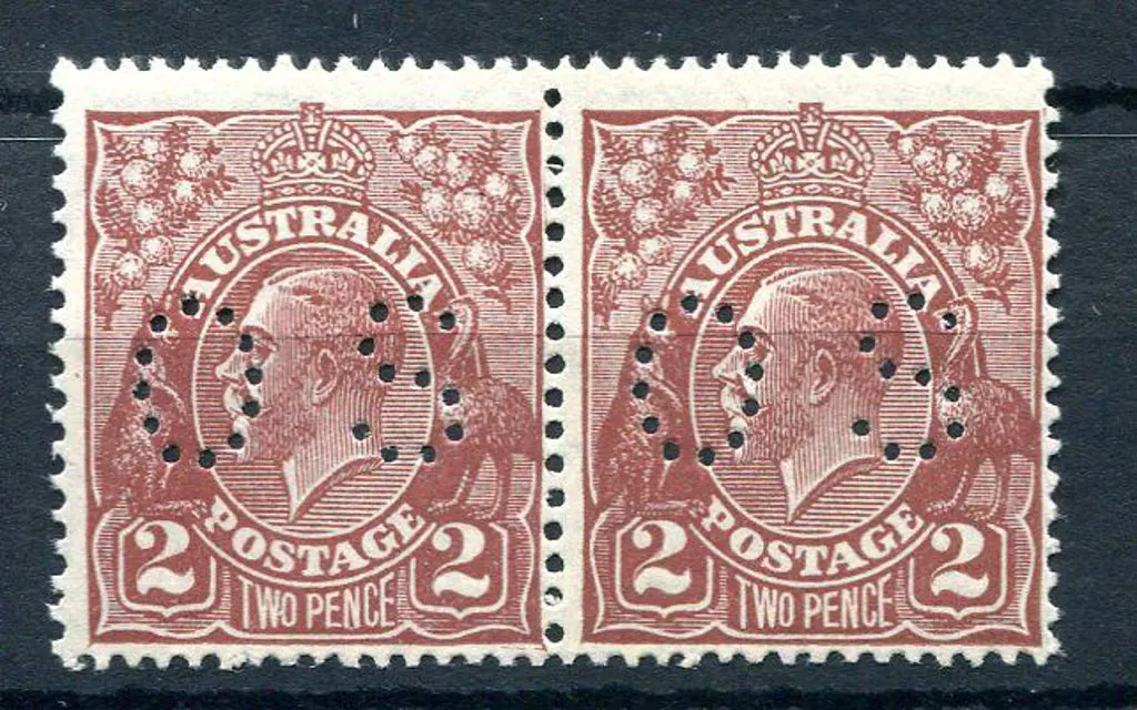 1926/30 2d red-brown, SMW perf. 13½x12½ perfined ... Image 1++