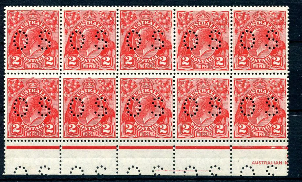 1926/30 2d golden-scarlet, SMW perf. 13½x12½ ... Image 1++
