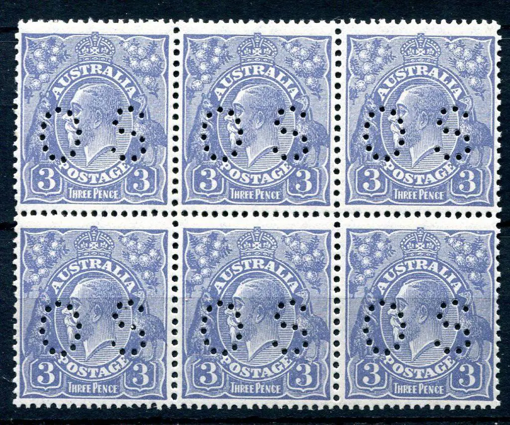 1926/30 3d pale dull blue, SMW perf. 13½x12½ block ... Image 1++