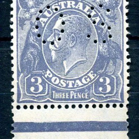 1926/30 3d dull blue, Die Ia type B perfined "OS" ...