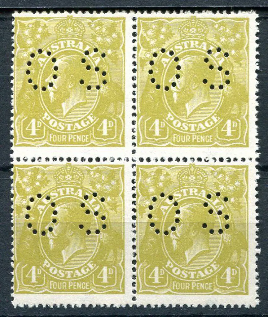 1918/23 4d olive-yellow, single wmk, perf. 14 ... Image 1++