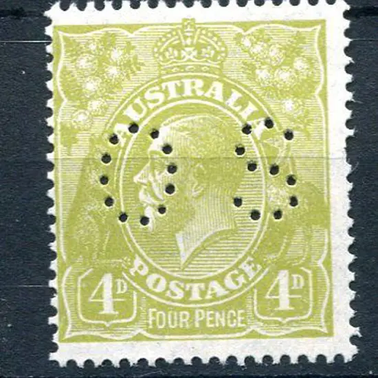 1926/30 4d greenish-olive, SMW, perf.14 perfined ...