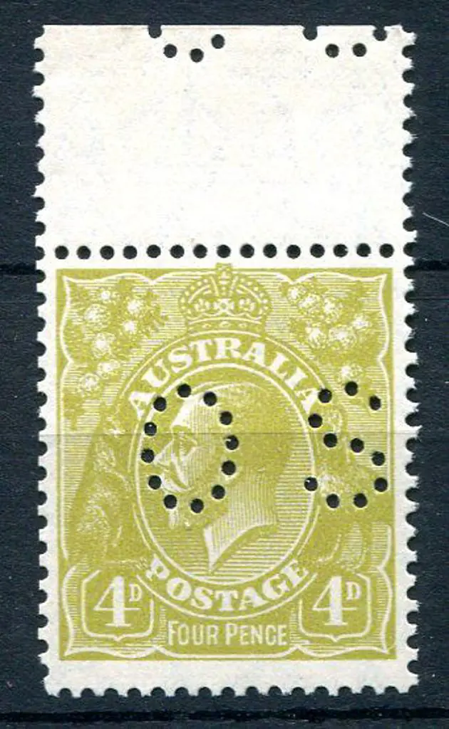 1926/30 4d greenish olive as above but with top ... Image 1++