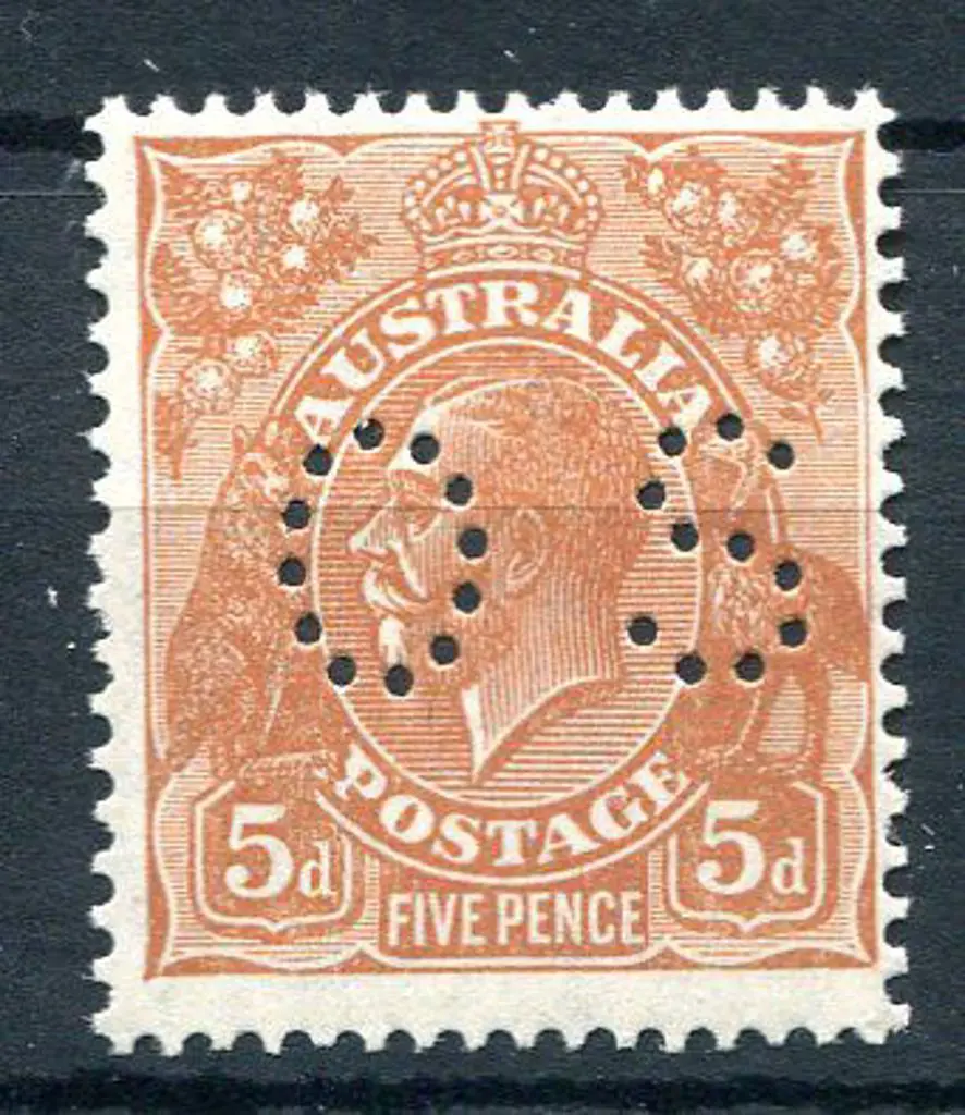1926/30 5d orange-brown, SMW perf 13½x12½ perfined ... Image 1++