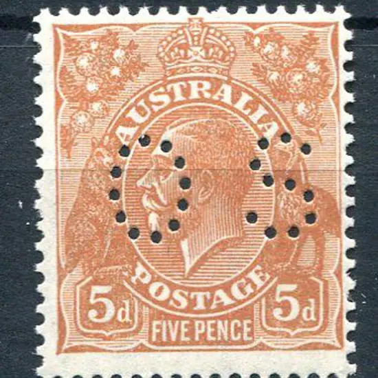 1926/30 5d orange-brown, SMW perf 13½x12½ perfined ...
