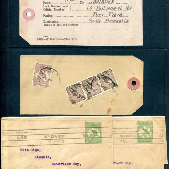 1913 ½d green kangaroo newspaper wrappers (W.1) ...