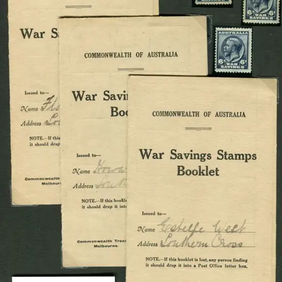 1915 6d KGV War Savings stamps x 3 MNG singles) ...