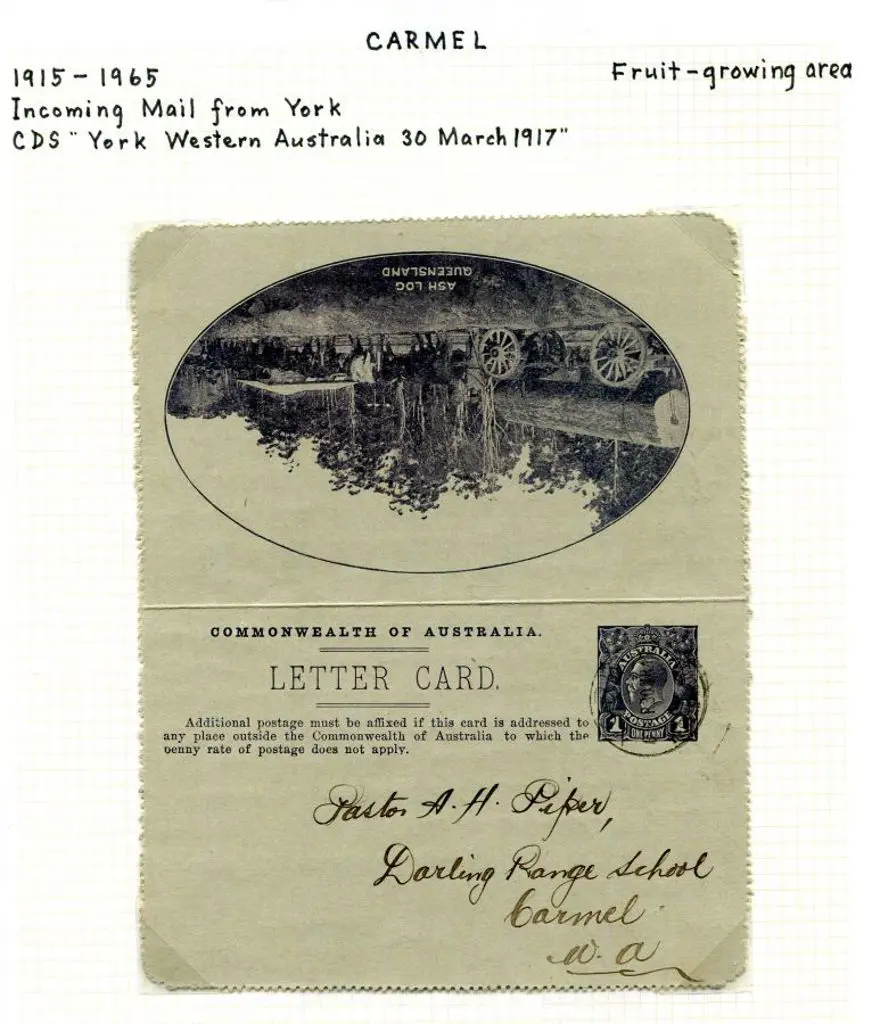 1917 (30th Mar) "Ash Log Queensland" Lettercard in ... Image 1++