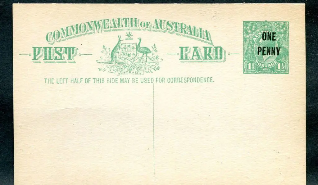 1923 "ONE PENNY" ovpt on 1½d emerald-green KGV ... Image 1++