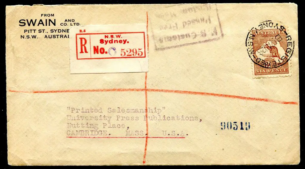 1926 (17th Aug) "Swain And Co. Ltd Pitt St, ... Image 1++