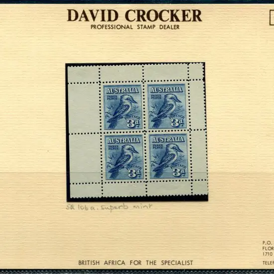 1928 Kookaburra Exhibition Miniature Sheet. Fine ...
