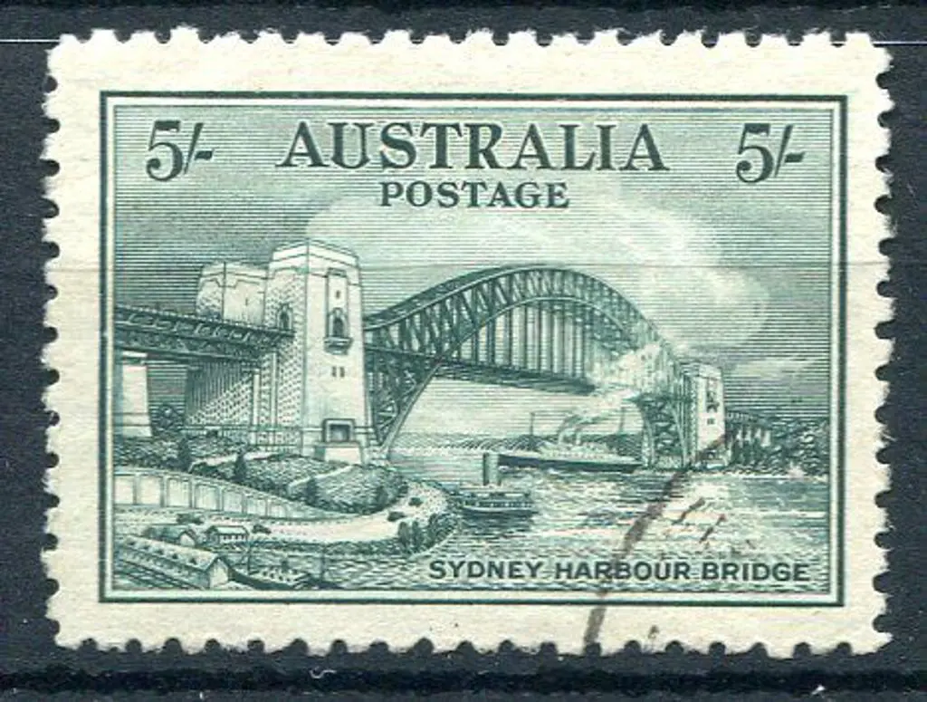 1932 5/- Sydney Harbour Bridge. Fine used/CTO ... Image 1++