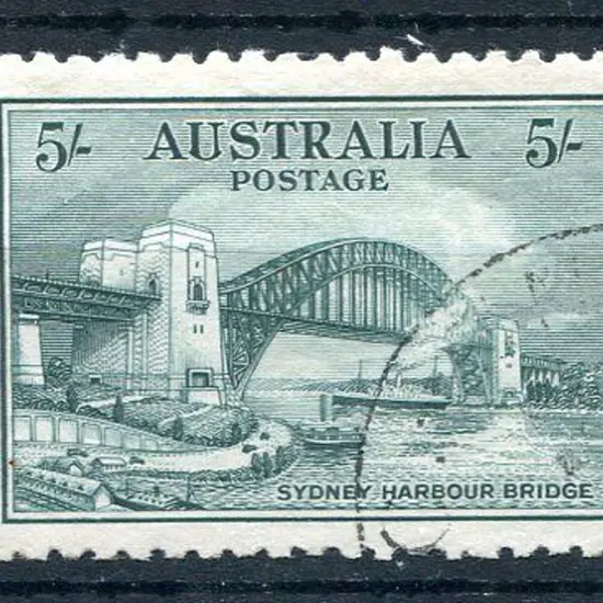 1932 5/- Sydney Harbour Bridge. CTO without gum. ...