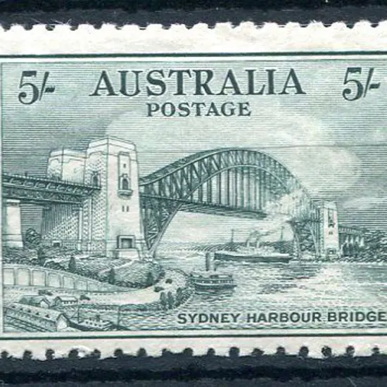 1932 5/- Sydney Harbour Bridge. MLH with light ...