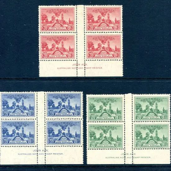 1936 South Australia Cent set of 3 in John Ash ...