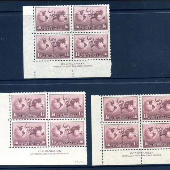1937/48 1/6d Hermes set of 3 printings all in ...